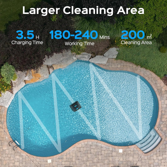 WYBOT C1 Max - Robot Nettoyeur de Piscine Sans Fil