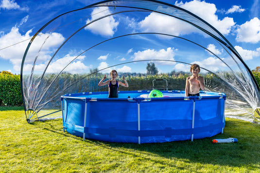 Splash StarMatrix - Round - Dôme de piscine et chauffage de piscine -  SunnyTent alternative – iopool